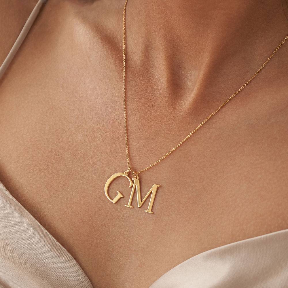 Initials Necklace in 14ct Yellow Gold-2 product photo