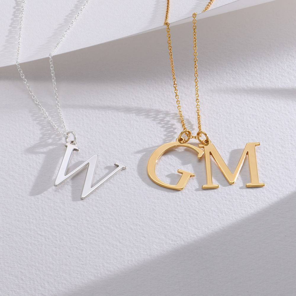 Initials Necklace in 18ct Gold Vermeil-4 product photo