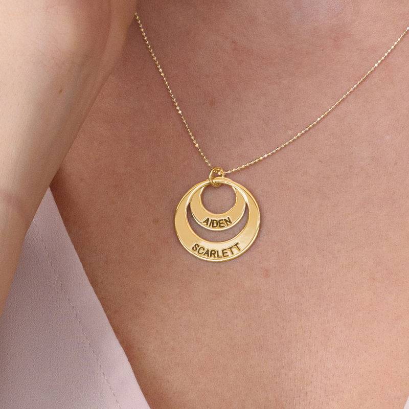 Smykke for mødre – Disk halskjede med 10k guld-1 produktbilde