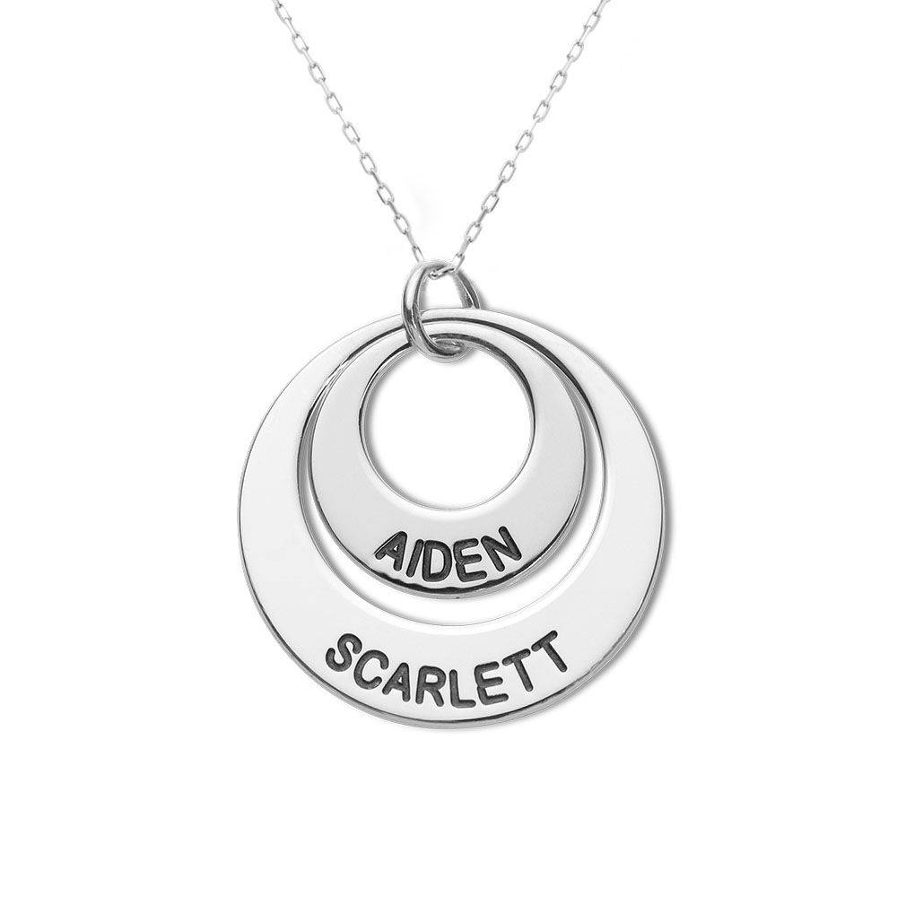 Jewellery for Mums - Disc Necklace in 10ct White Gold-4 product photo