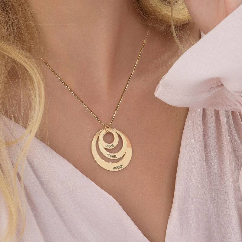 Three Disc Necklace in 10ct Gold-4 product photo