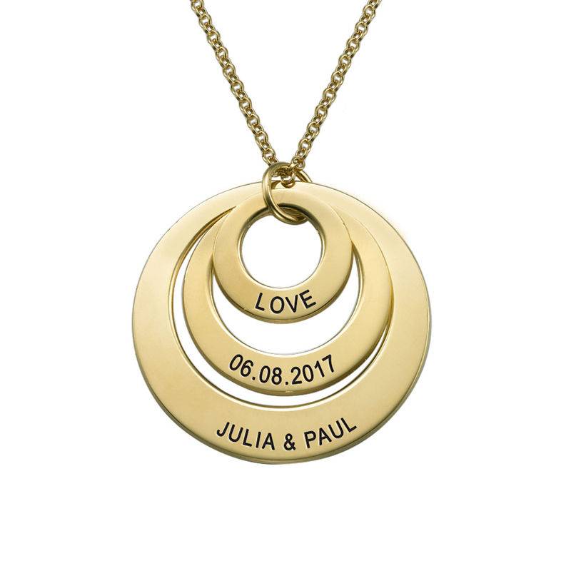 Jewelry for Moms - Three Disc Necklace in 18k Gold Plating-3 product photo
