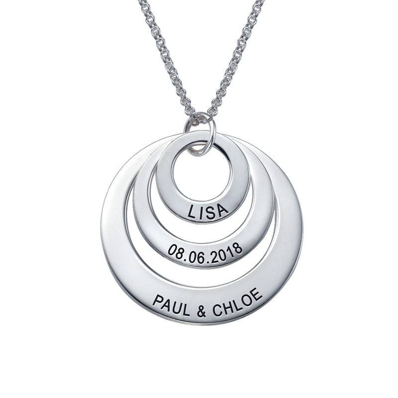 Drie Disc Mama Ketting in 925 Zilver-6 Productfoto