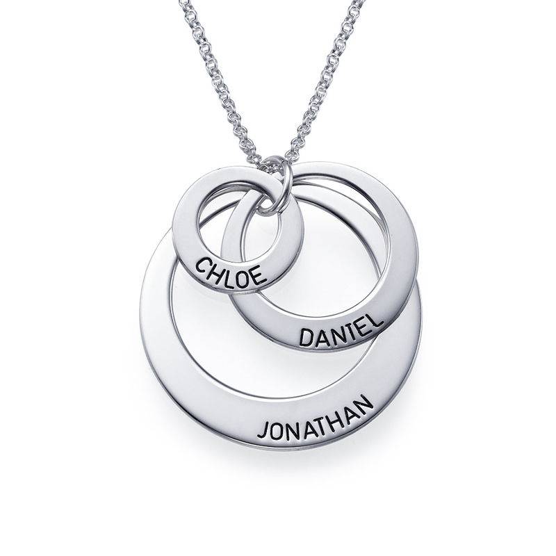 Drie Disc Mama Ketting in 925 Zilver Productfoto