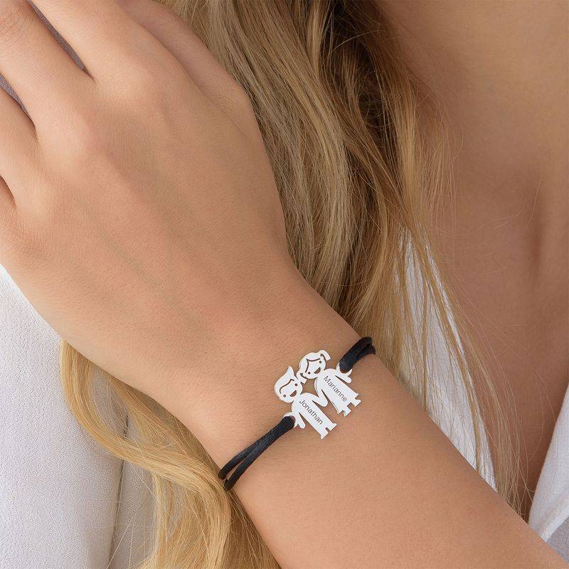Children Holding Hands Bracelet in Sterling Silver-4 product photo