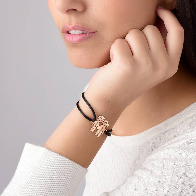 Children Holding Hands Bracelet in 18ct Rose Gold Plating-2 product photo