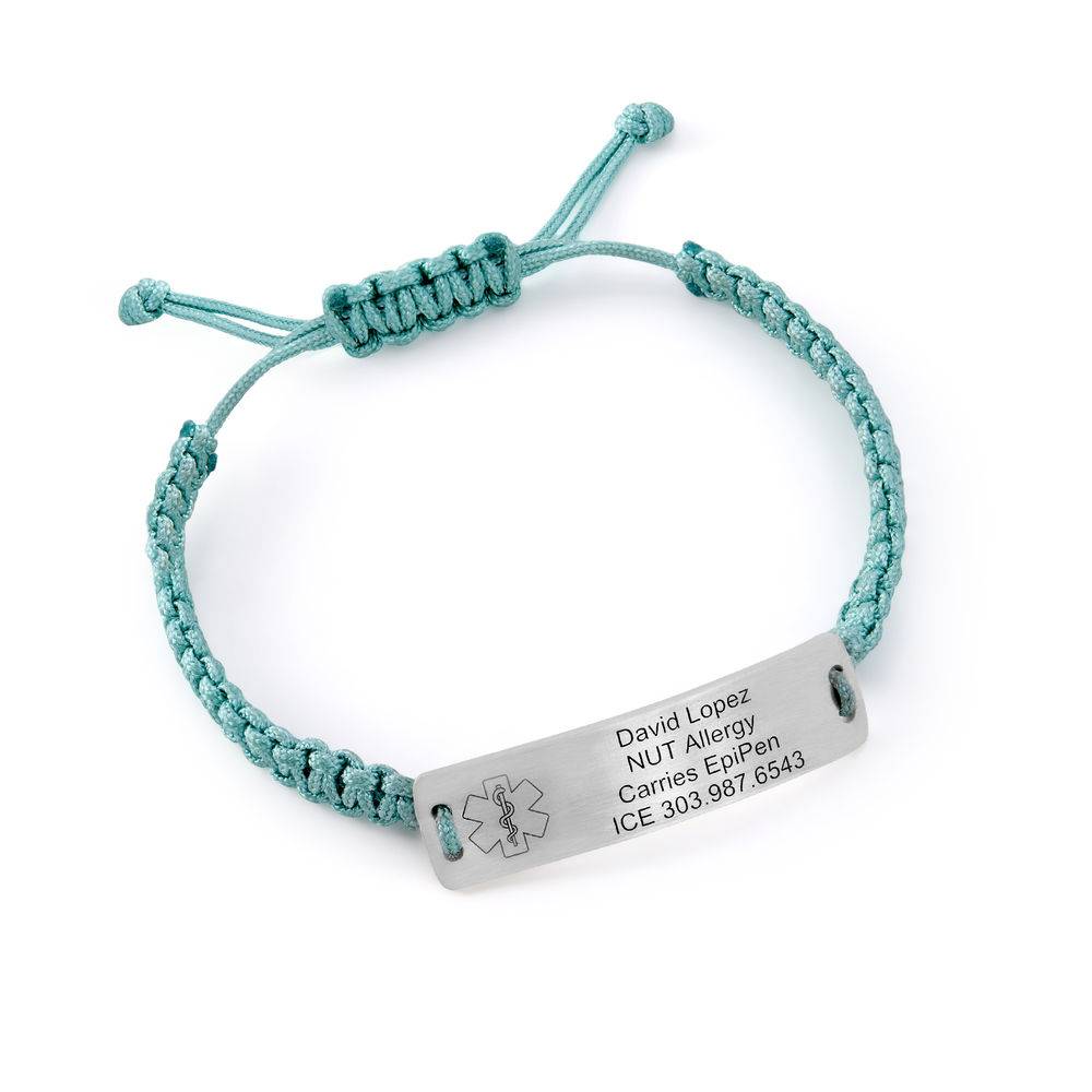 Kids Medical Alert Bracelet for Boys in Sterling Silver-1 product photo