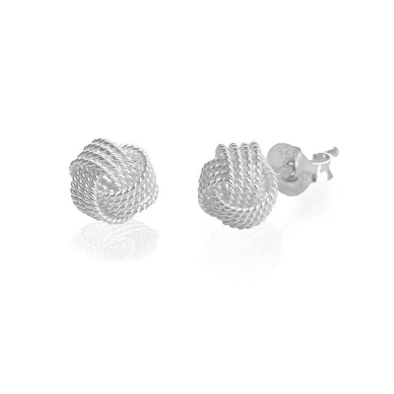 Love Knot stud Earrings in Sterling Silver product photo