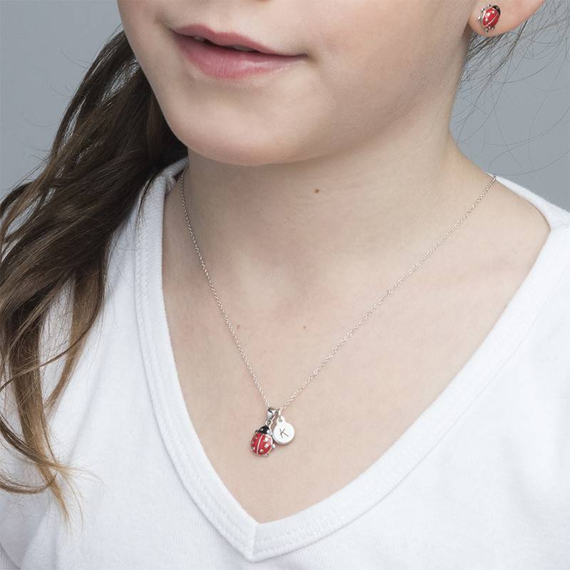 Ladybug Necklace for Kids- 925 in Sterling Silver-3 product photo