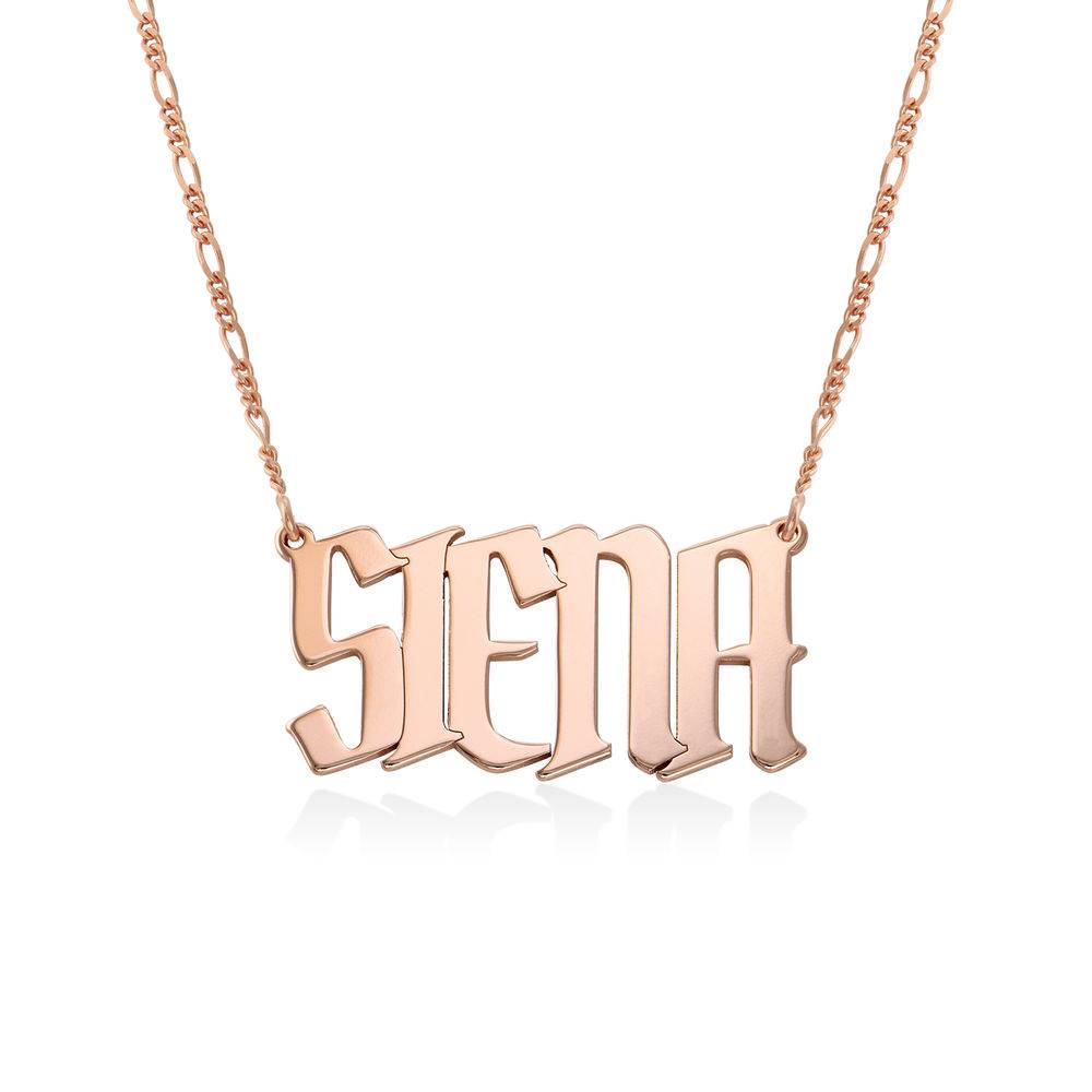 Large Custom Name Necklace in Rose Gold Plating product photo