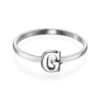 Sterling Silver Initial Ring-1 product photo