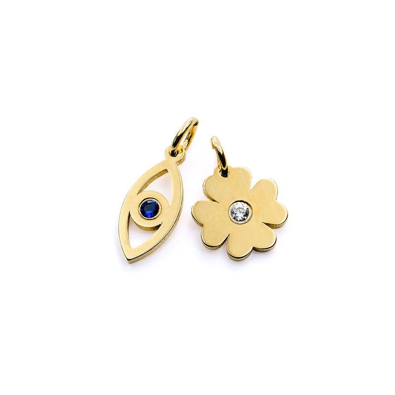 Linda Evil Eye and Clover Pendant in 18ct Gold Plating product photo