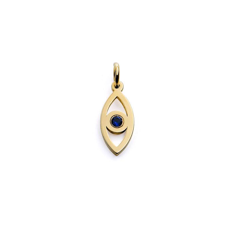 Linda Vertical Evil Eye Pendant in 18ct Gold Plating product photo