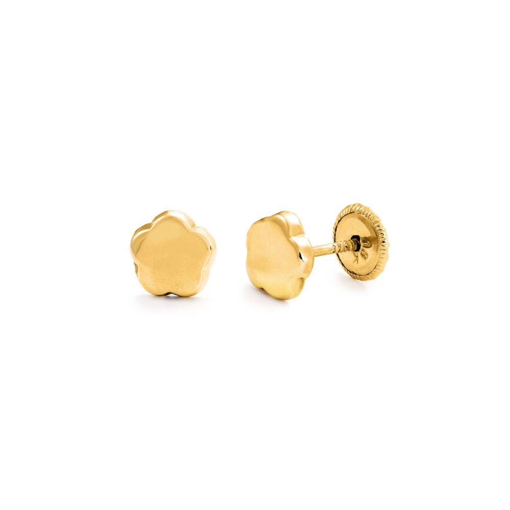 Little Girl Gold Stud Earrings product photo