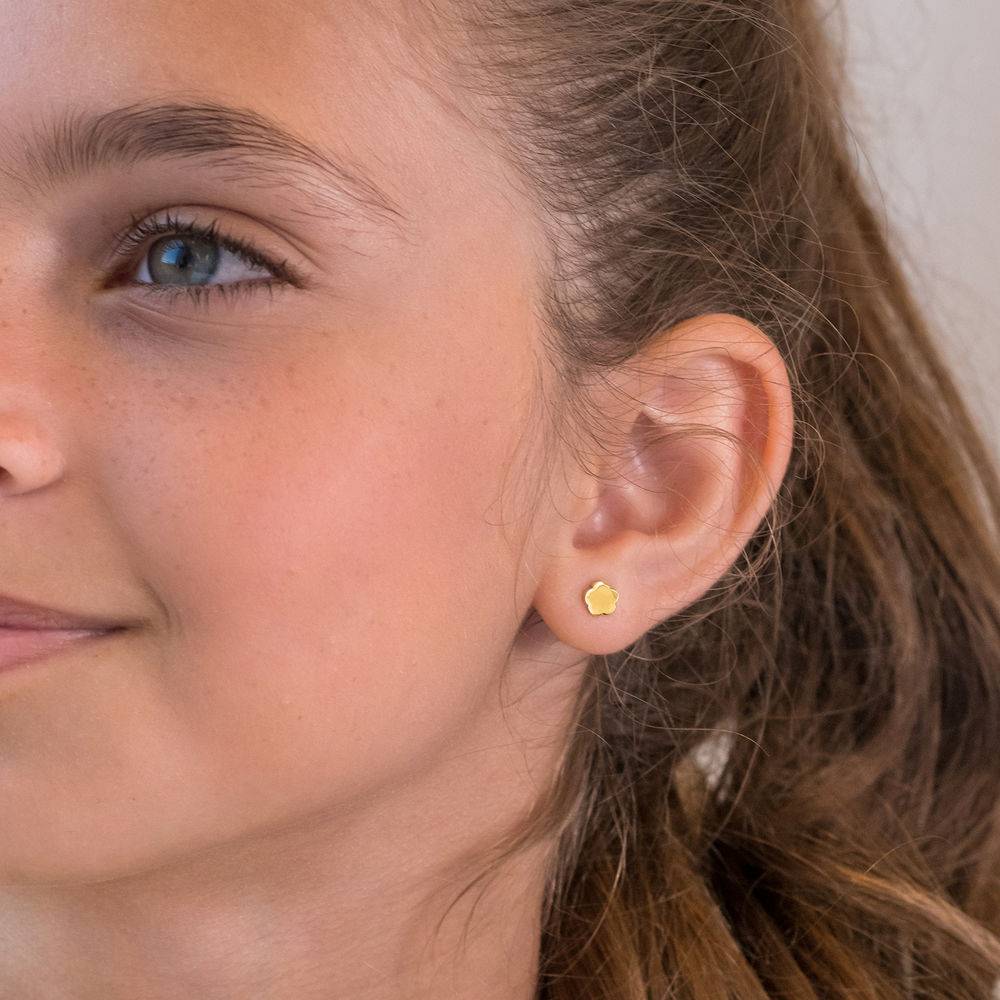 Guld øreringe til piger-3 produkt billede