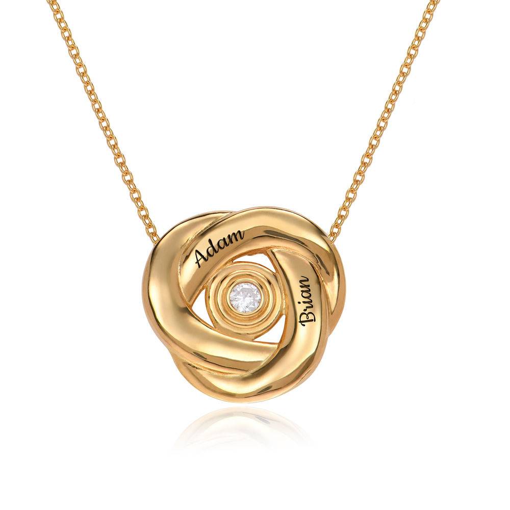 Liebesknoten Halskette in Gold Vermeil Produktfoto