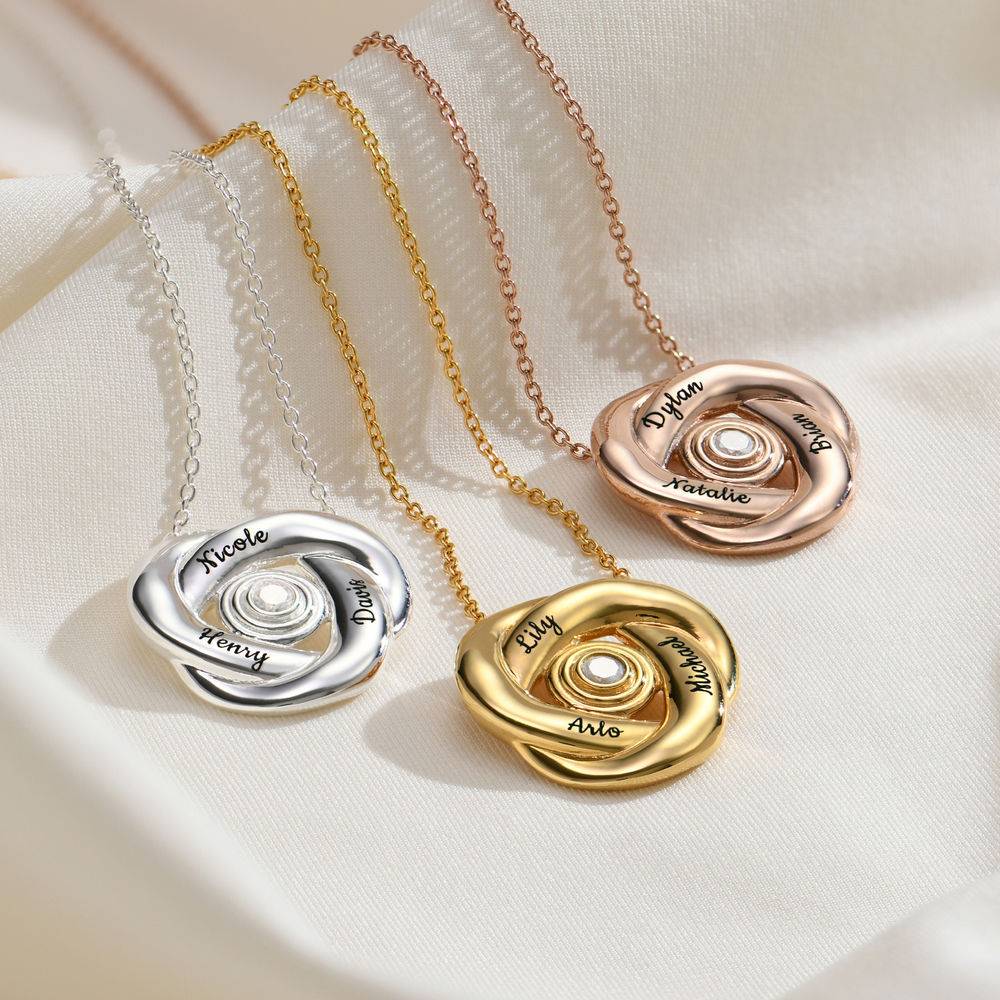 Liebesknoten Halskette in Gold Vermeil Produktfoto