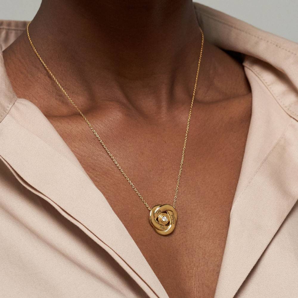 Love Knot Necklace in 18k Gold Vermeil-2 product photo