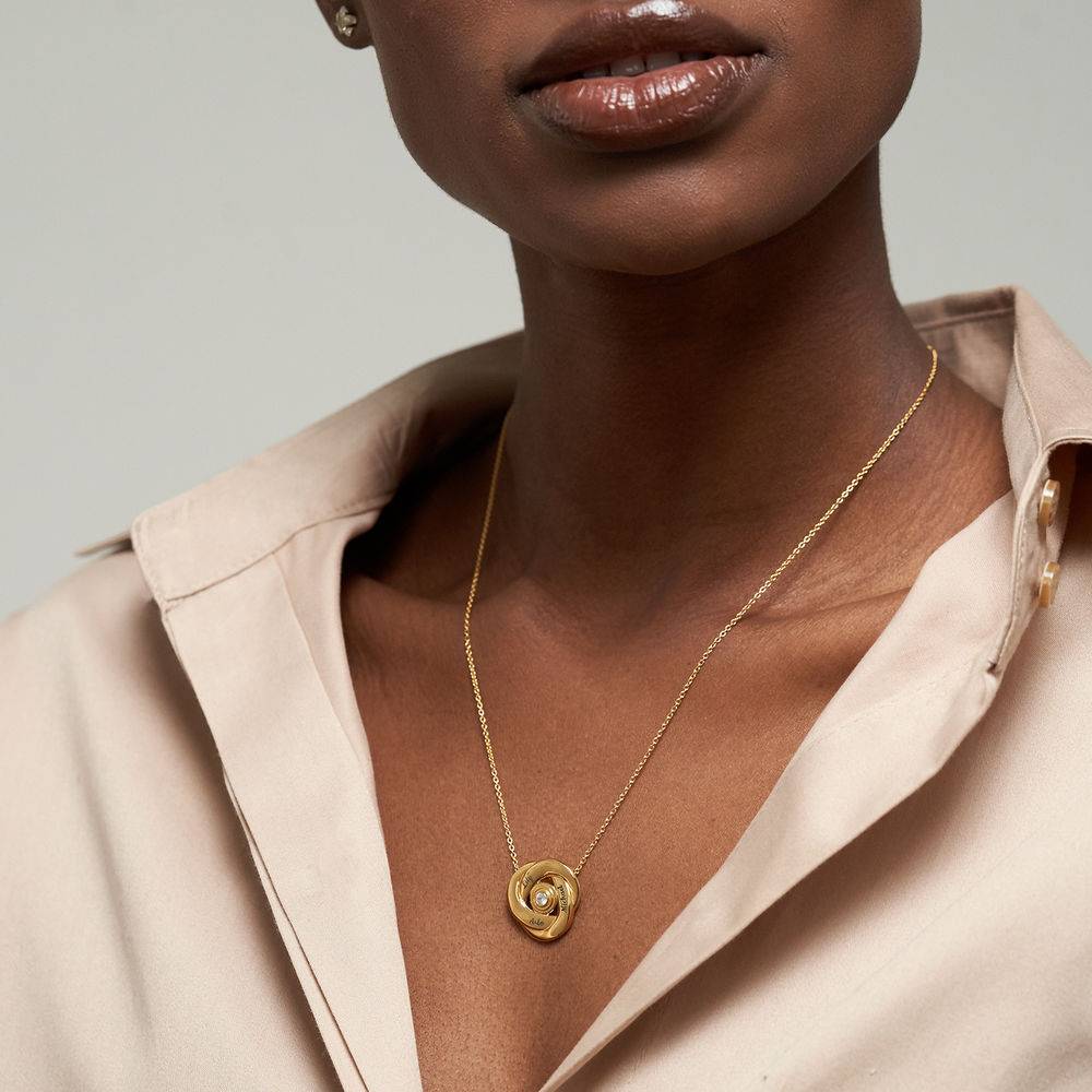 Love Knot Necklace in 18ct Gold Vermeil-4 product photo