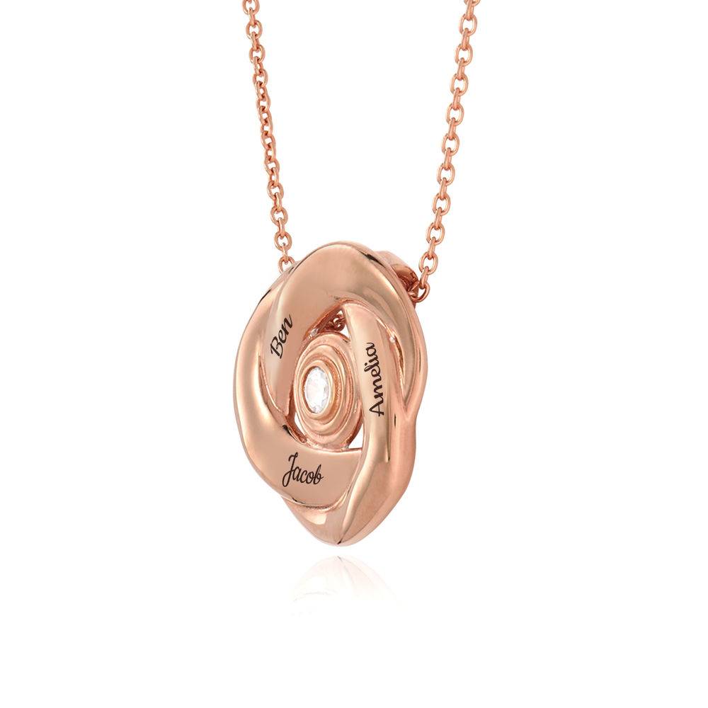 Love Knot Necklace in 18k Rose Gold Plating-4 product photo