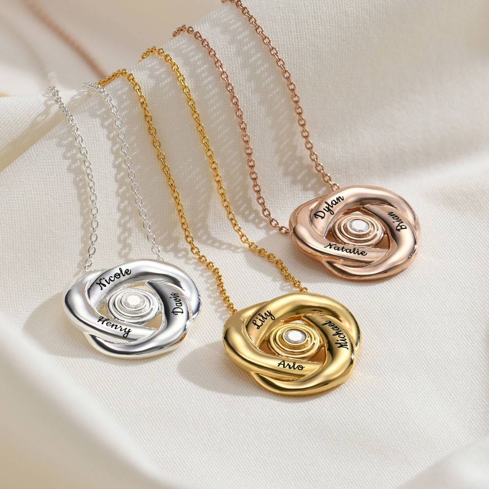 Love Knot Necklace in 18k Rose Gold Plating-2 product photo