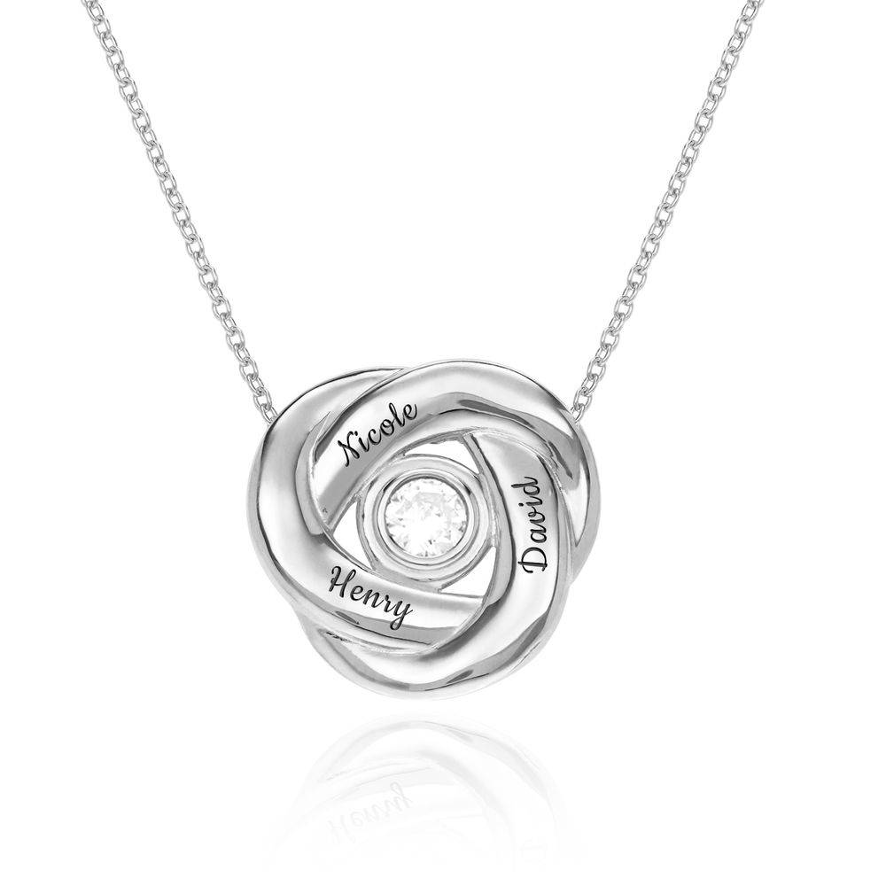 Love Knot 0.25 ct Diamond Necklace in Sterling Silver-1 product photo