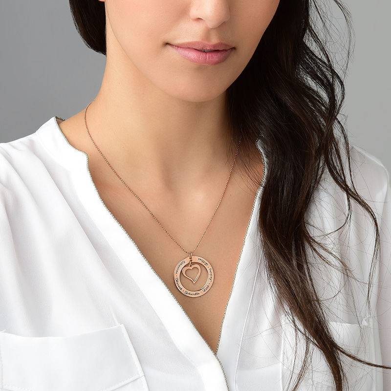 Love My Family Necklace in 18ct Rose Gold Plating-5 product photo