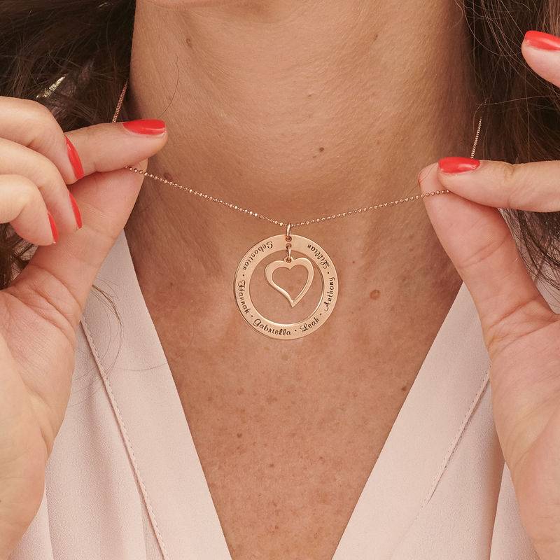 Love My Family Necklace in 18ct Rose Gold Plating-3 product photo