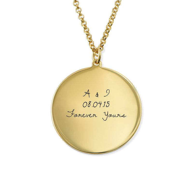 Love Note Circle Necklace in Gold Plating-2 product photo