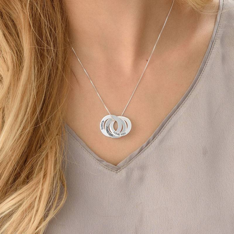 Love you Forever Russian Ring Necklace in Sterling Silver-3 product photo