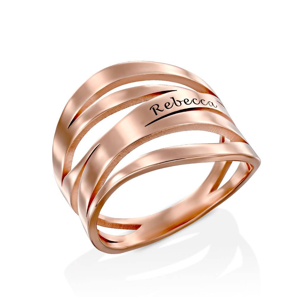Margeaux Ring mit Gravur -750er rosévergoldetes Silber Produktfoto