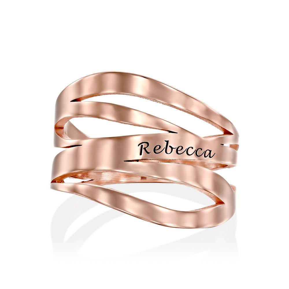 Margeaux Ring mit Namen - mit 750er Rosévergoldung Produktfoto