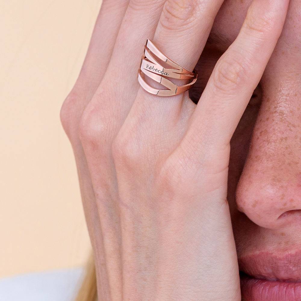 Margeaux Personlig ring, rosaforgyldt sølv-1 produkt billede