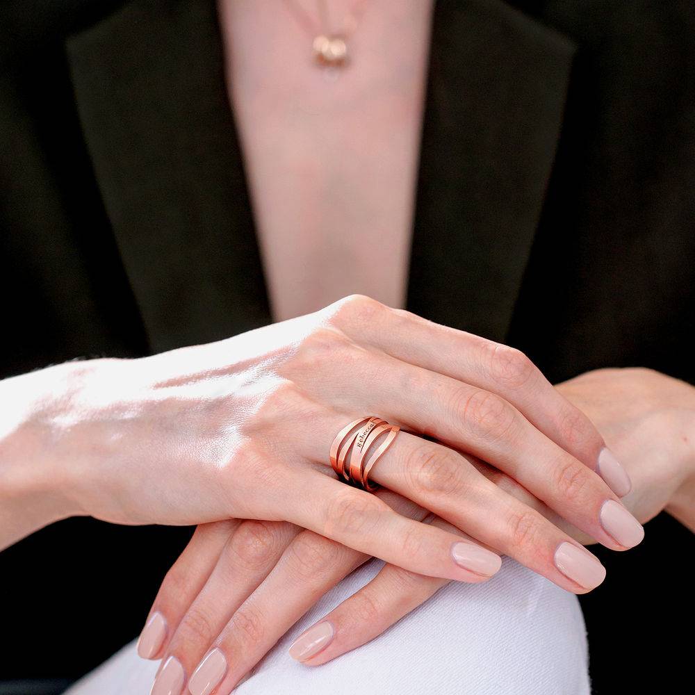 Margeaux Personlig ring, rosaforgyldt sølv-5 produkt billede