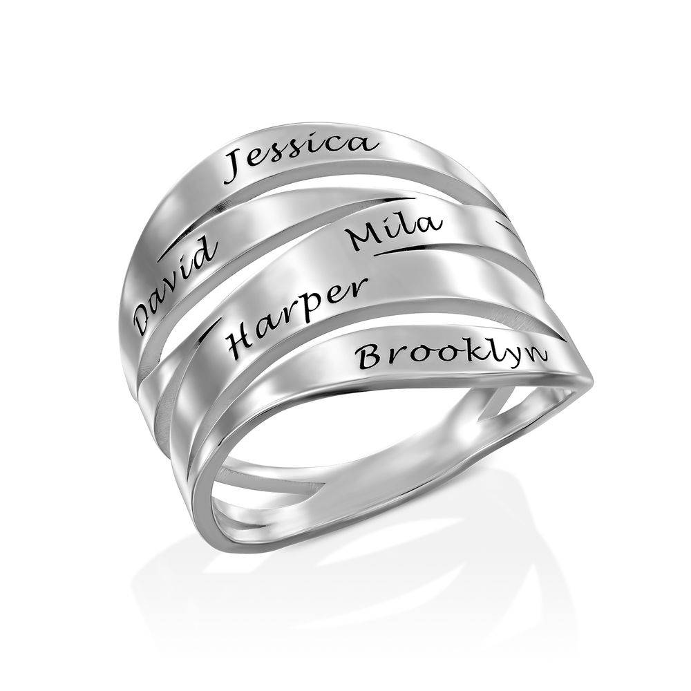 gepersonaliseerde naam ring aangepaste naam ring met naam van uw keuze maat 4 tot 12 gemaakt in de VS Sterling zilveren naam ring Naam ring Sieraden Ringen Banden 
