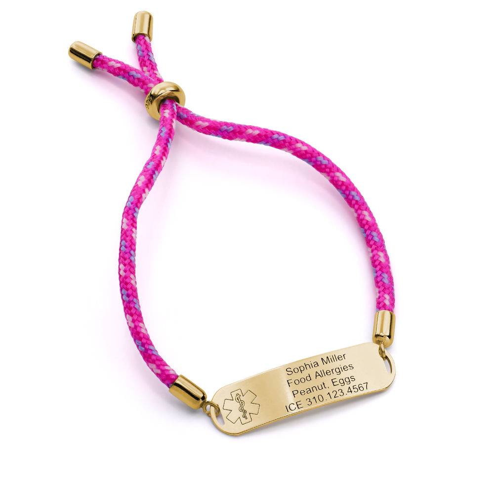 Medical ID Bracelet for Kids in 18ct Gold Plating-4 product photo