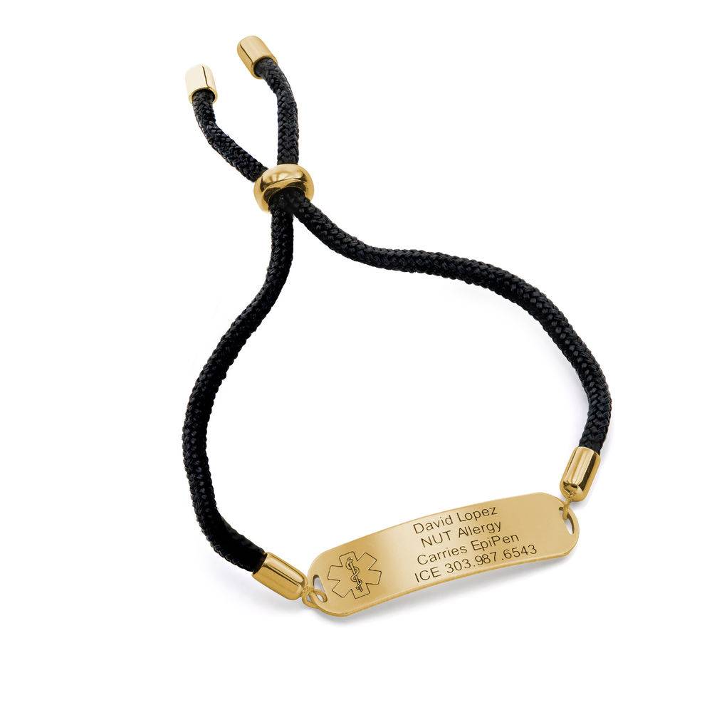 Medical ID Bracelet for Kids in 18K Gold Plating-4 product photo