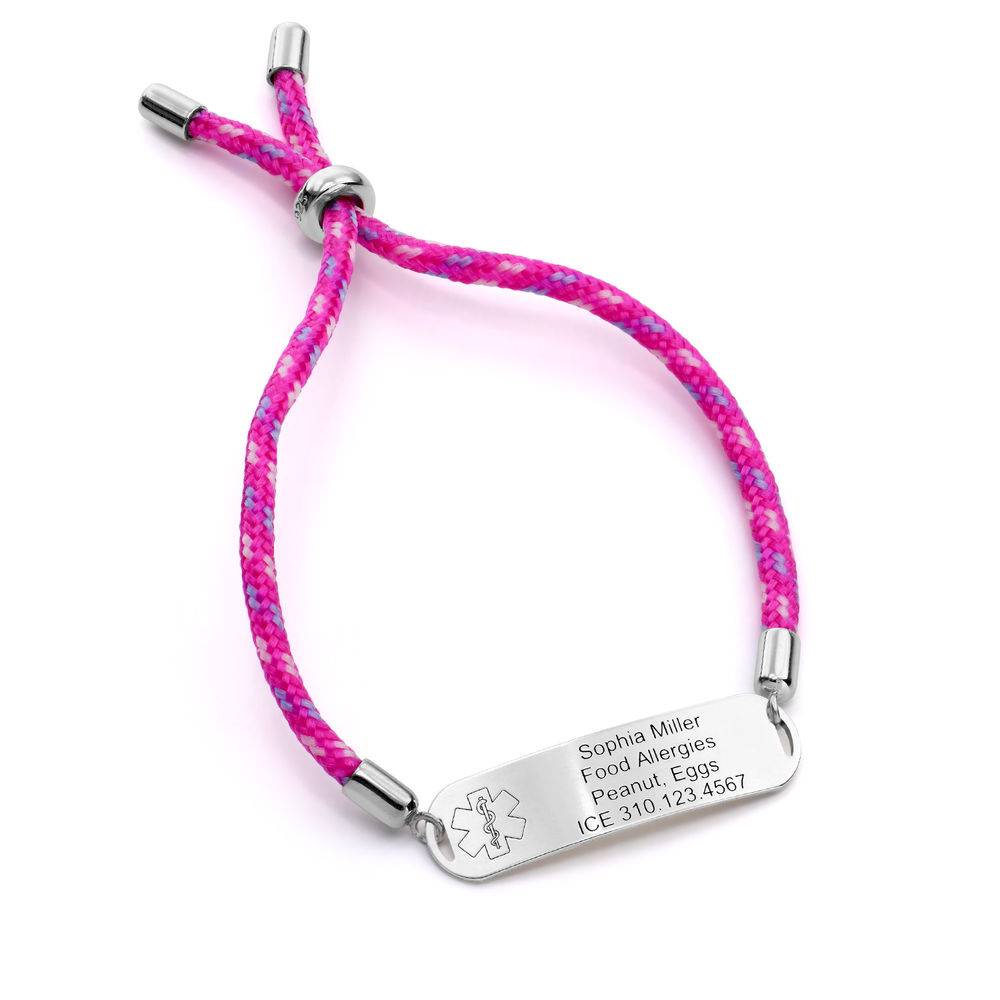 Medical ID Bracelet for Kids in Sterling Silver-4 product photo