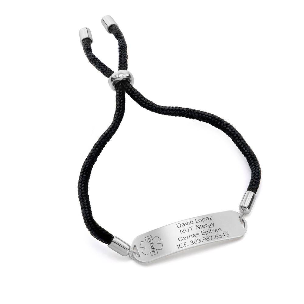 Medical ID Bracelet for Kids in Sterling Silver-1 product photo