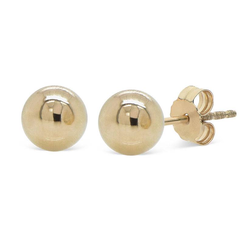 Medium Round Stud Earrings in 10ct gold product photo