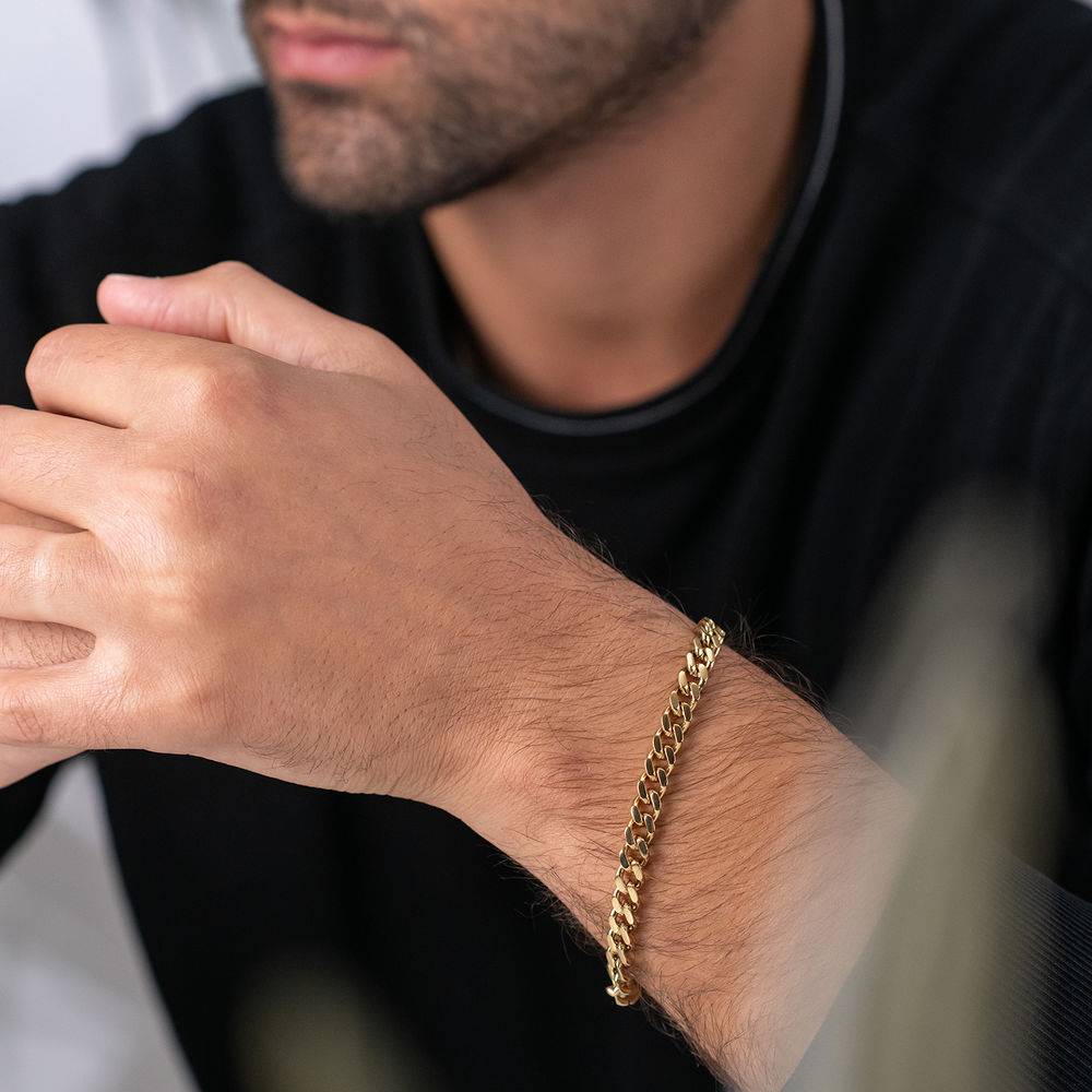Men's Cuban Link Bracelet in Stainless Steel product photo