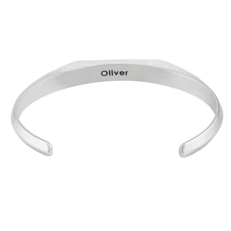 Men's Narrow Cuff Bracelet in Stainless Steel-3 product photo