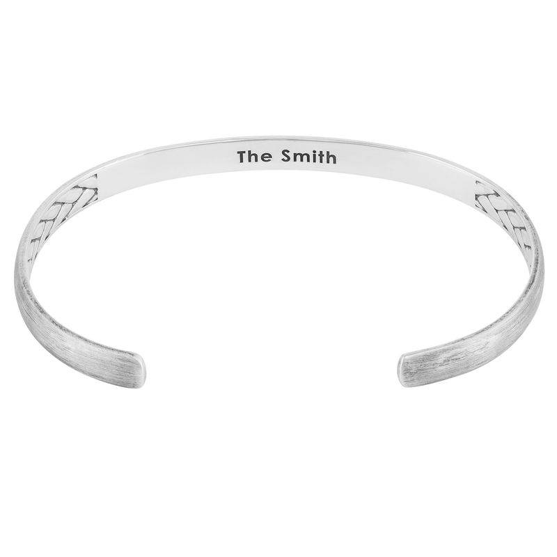 Men's Silver Thin Cuff Bracelet-2 product photo