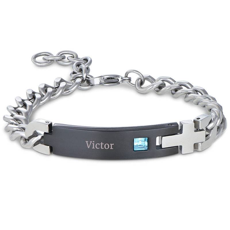 Mens ID Bracelet in Stainless Steel-3 product photo