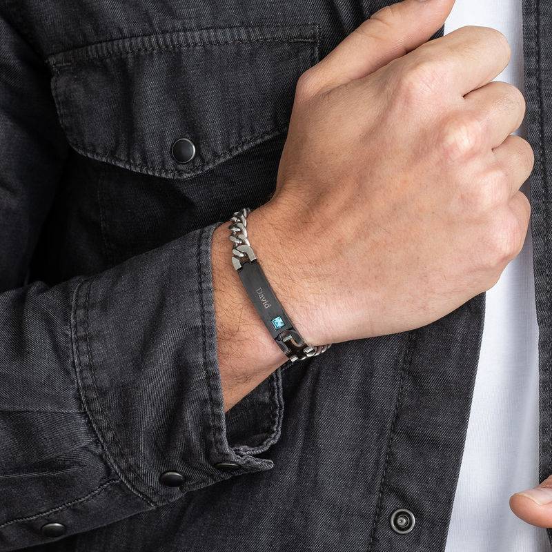 ID-armband för män i rostfritt stål-4 produktbilder