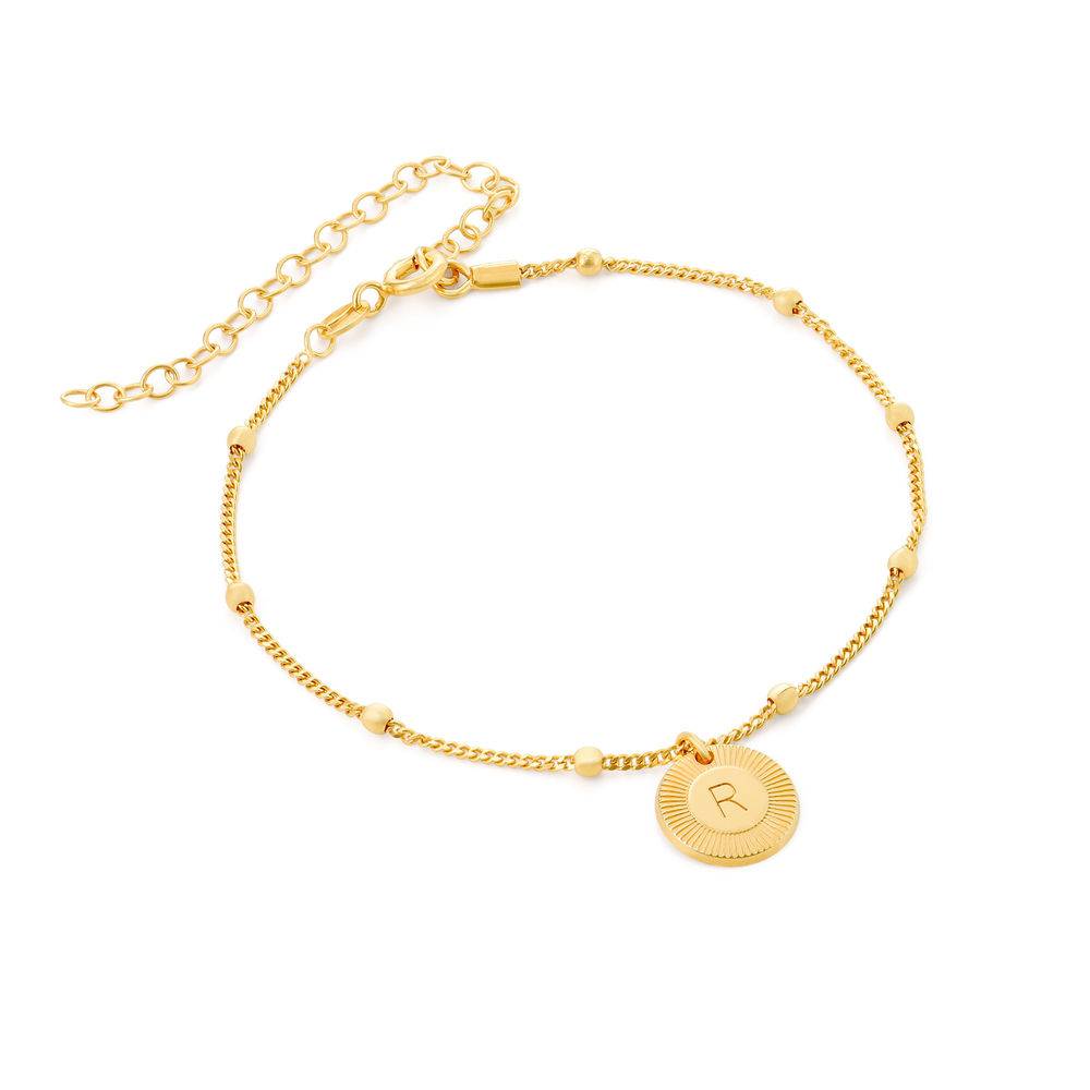 Mini Rayos Initial Bracelet / Anklet in 18ct Gold Plating product photo