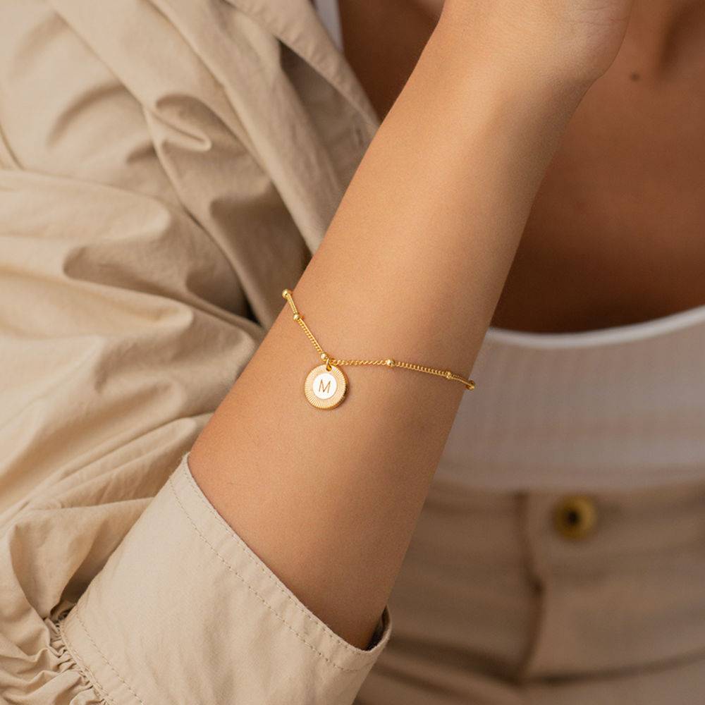 Mini Rayos Initial Bracelet / Anklet in Vermeil-3 product photo