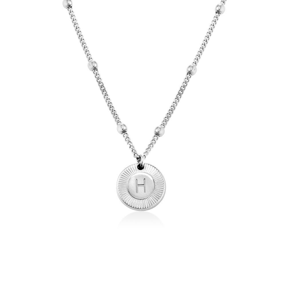 Mini Rayos Initial Necklace in Sterling Silver-1 product photo