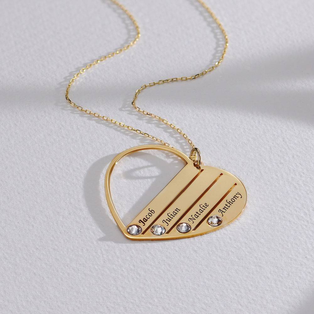 Mum Birthstone Necklace in 10ct gold-2 product photo