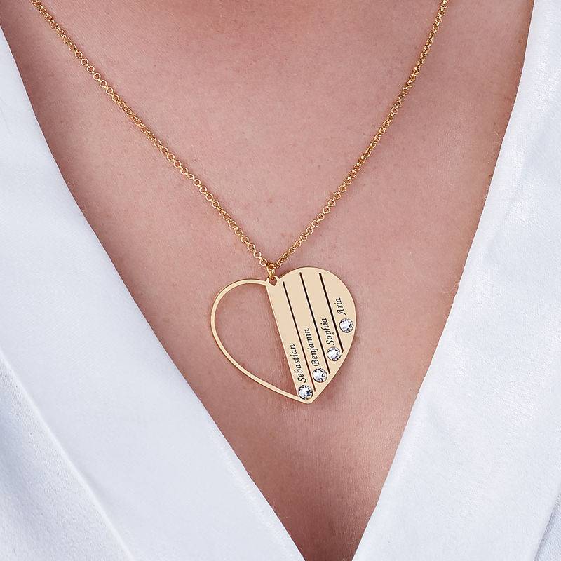 Geburtsstein-Halskette in Gold-Vermeil für Mutter Produktfoto